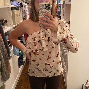 brand new one shoulder lizard thicket top